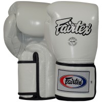 Fairtex BGV5 Боксерские Перчатки Тайский Бокс "Super Sparring" Белые 12 oz